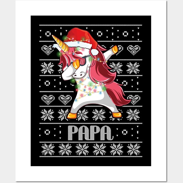 Cute Dabbing Unicorn Nana Christmas Funny Gift Wall Art by thuden1738